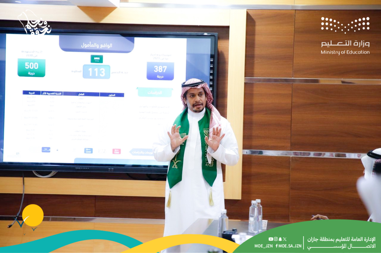 وكيل وزارة التعليم للتعليم العام يشارك طلبة تعليم جازان فرحة الاحتفاء باليوم الوطني الـ94