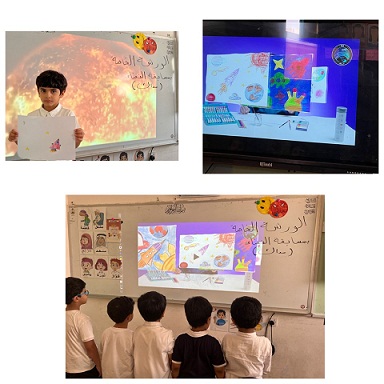 ورشة عمل خاصة بـمسابقة ( الفضاء مداك ) في الابتدائية الخامسة بشقراء