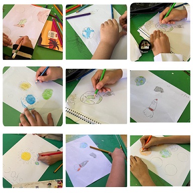 ورشة عمل خاصة بـمسابقة ( الفضاء مداك ) في الابتدائية الخامسة بشقراء