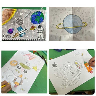 ورشة عمل خاصة بـمسابقة ( الفضاء مداك ) في الابتدائية الخامسة بشقراء