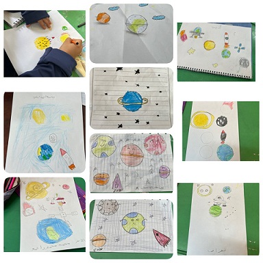 ورشة عمل خاصة بـمسابقة ( الفضاء مداك ) في الابتدائية الخامسة بشقراء