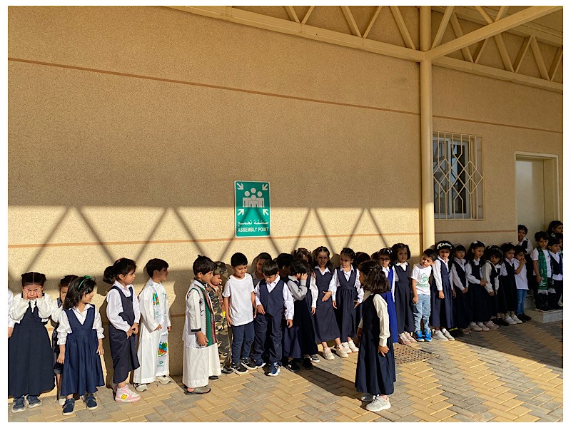 خطة إخلاء افتراضية في الروضة الرابعة بشقراء